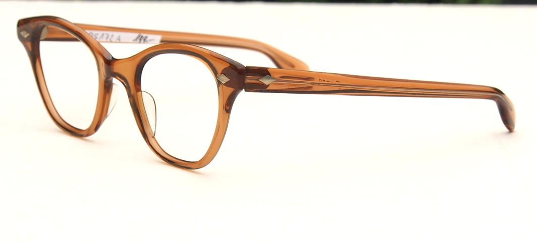 60er Jahre Vintagebrille sehr interessante transparentbraune Farbe fabrikneu 35172