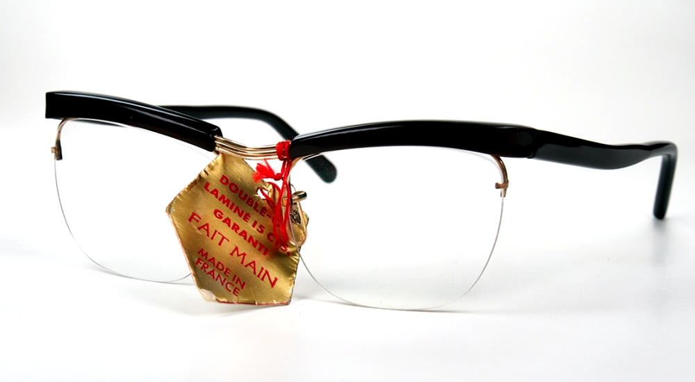 Rockabilly Brille der 50er Jahre, Vintage Brille, aus Golddouble
