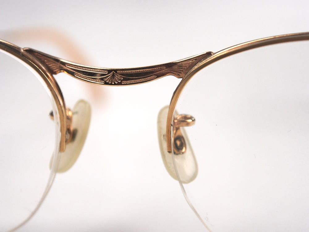 Algha Vintage Damenbrille der 30er Jahre Golddouble