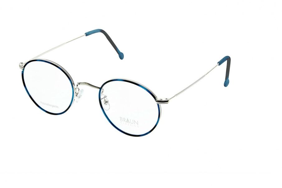 Braun Classics Eyewear, Modell 205 F16 Silber-Blau gefleckt