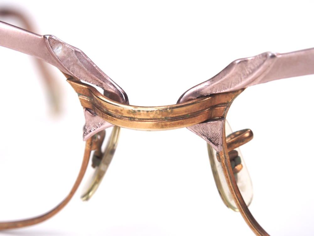 Cateye Brille, Schmetterlingsbrille aus den 50er Jahren aus Aluminium