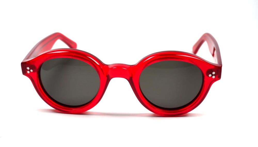 Lesca Lunettes Modell: La Corb s, eyewear große rote Brille auch mit helllen Gläsern