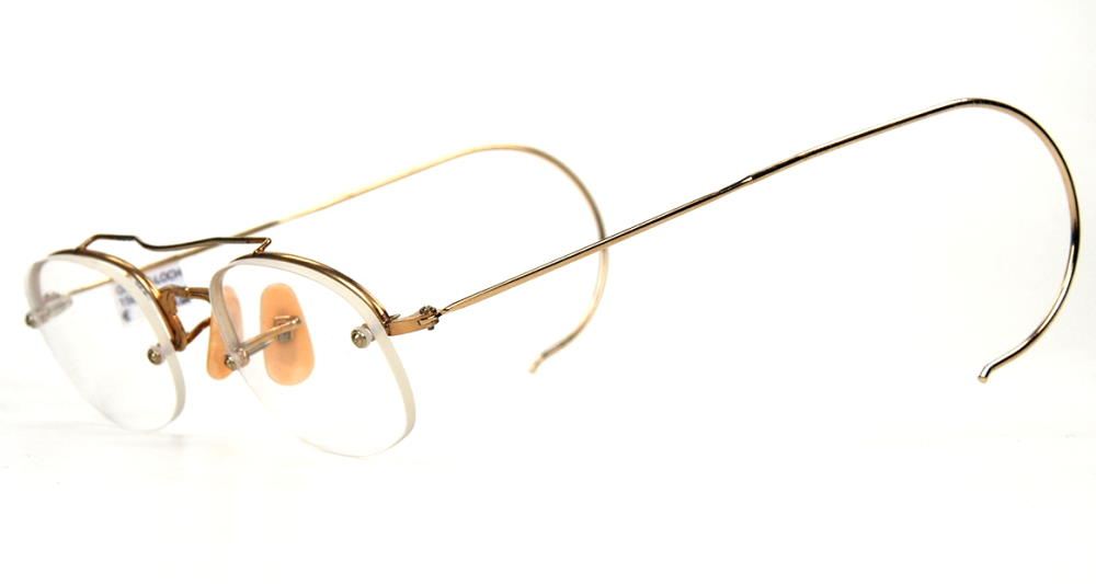 Antike Brille aus den 30er bis 40er Jahren in Golddouble  mit sehr schönem Mittelstag