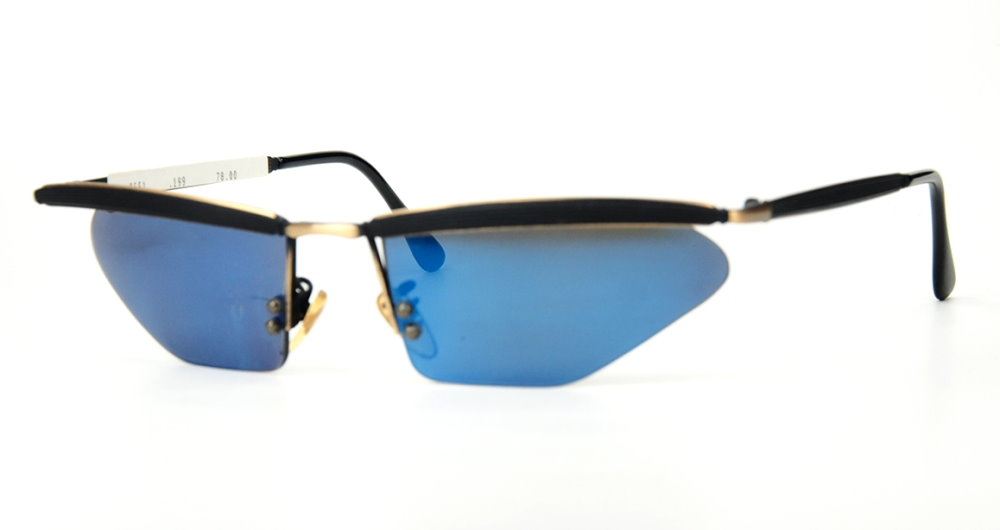 70er Jahre Schmetterlingsbrille Sonnenbrille  blauverspiegelt