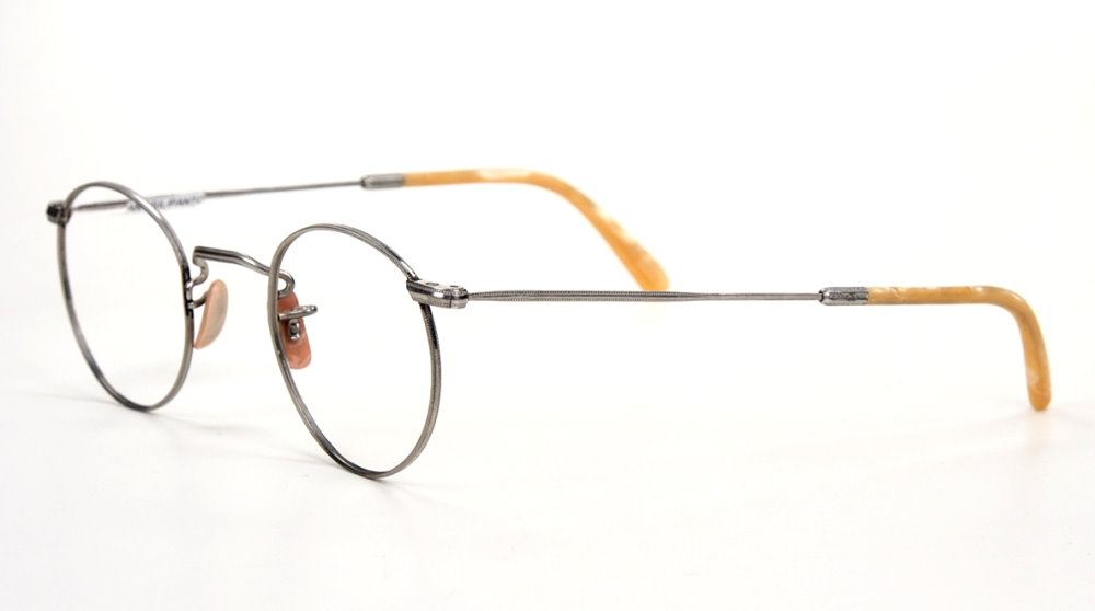 Pantobrille aus den 30er Jahren, noch fabrikneu,  silberfarben