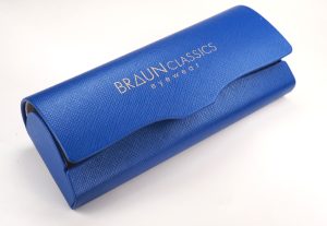 Braun Classics Brillenetui blau, Hartschalenetui