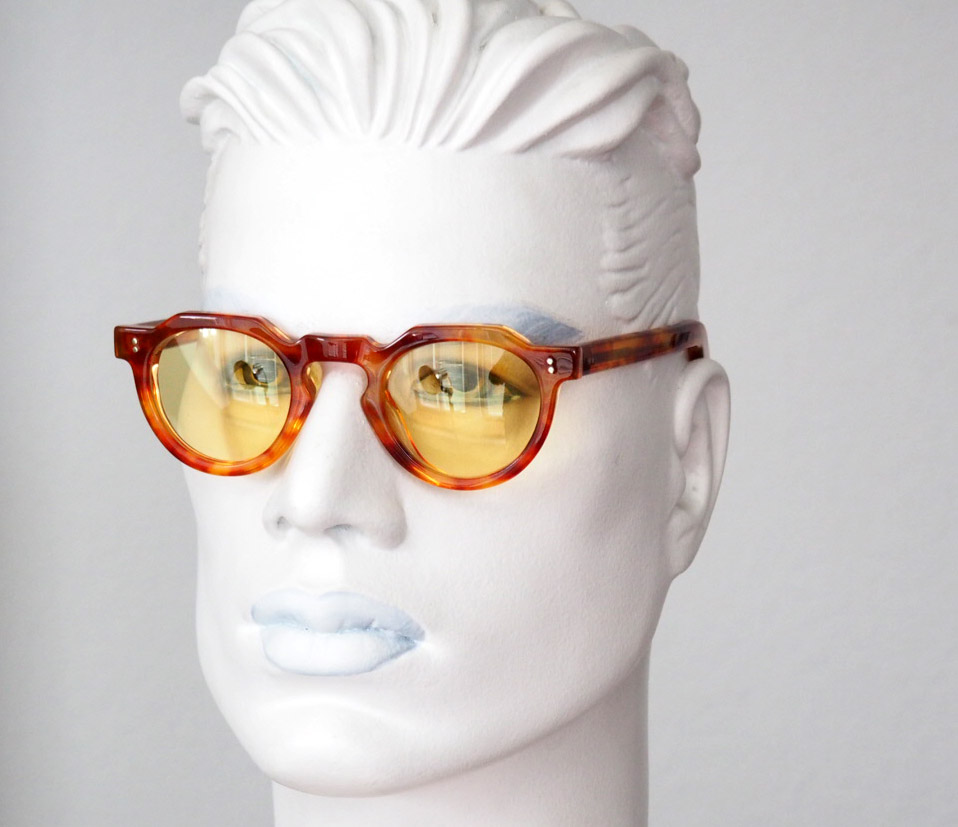 Lesca Lunetier Limited Edition Modell Crown Panto col. 23, upcycling acetate – Bild 2