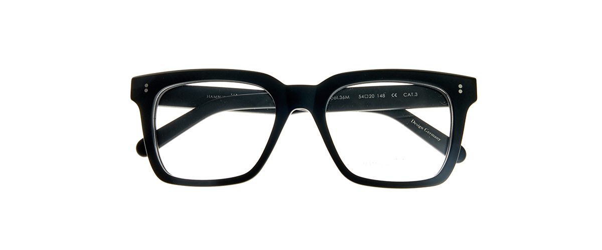 Hamburg Eyewear Pettersson 36M schwarz grau matt – Bild 2