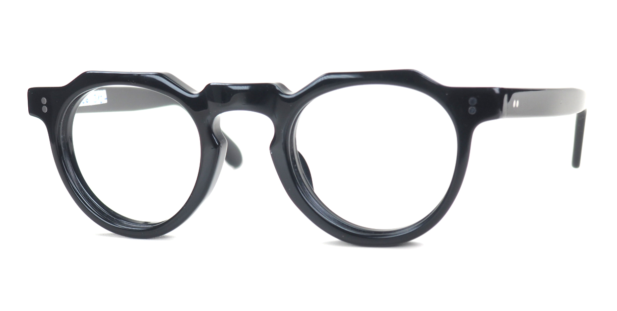 Lesca Lunettes Vintage Pantobrille in schwarz – Bild 2