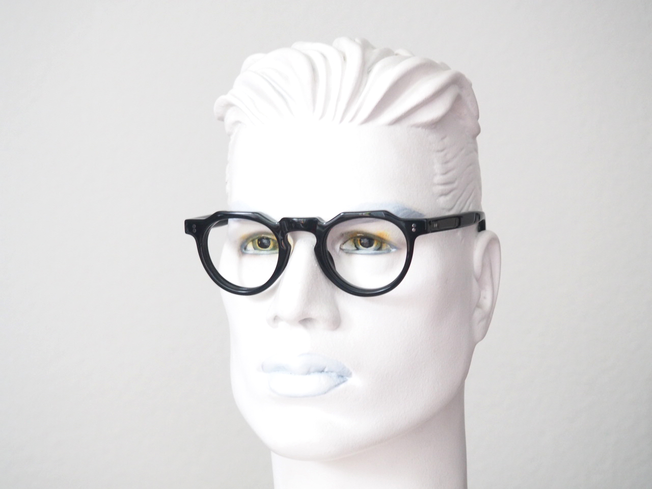 Lesca Lunettes Vintage Pantobrille in schwarz – Bild 3