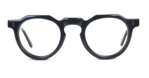 Lesca Lunettes Vintage Pantobrille in schwarz