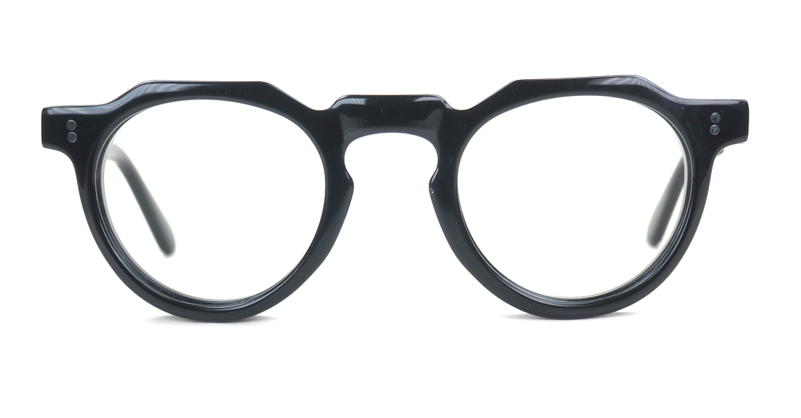 Lesca Lunettes Vintage Pantobrille in schwarz