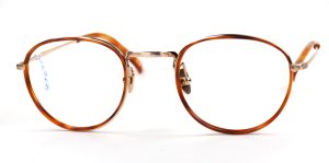 Lesca JimTitan Pantobrille mit Inlayrändern made in Japan, Top Qualität
