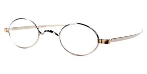 Ovale Vintagebrille mit Steckbügeln und W-Steg aus den 80er Jahren