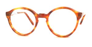 Pantobrille aus Acetat in havanna, runde Form original 60er Jahre