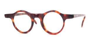 Runde Vintagebrille der 80er Jahre in havanna