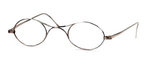Schubert Brille, kleine Ratsherrenbrille mit Brezelsteg vor 1900