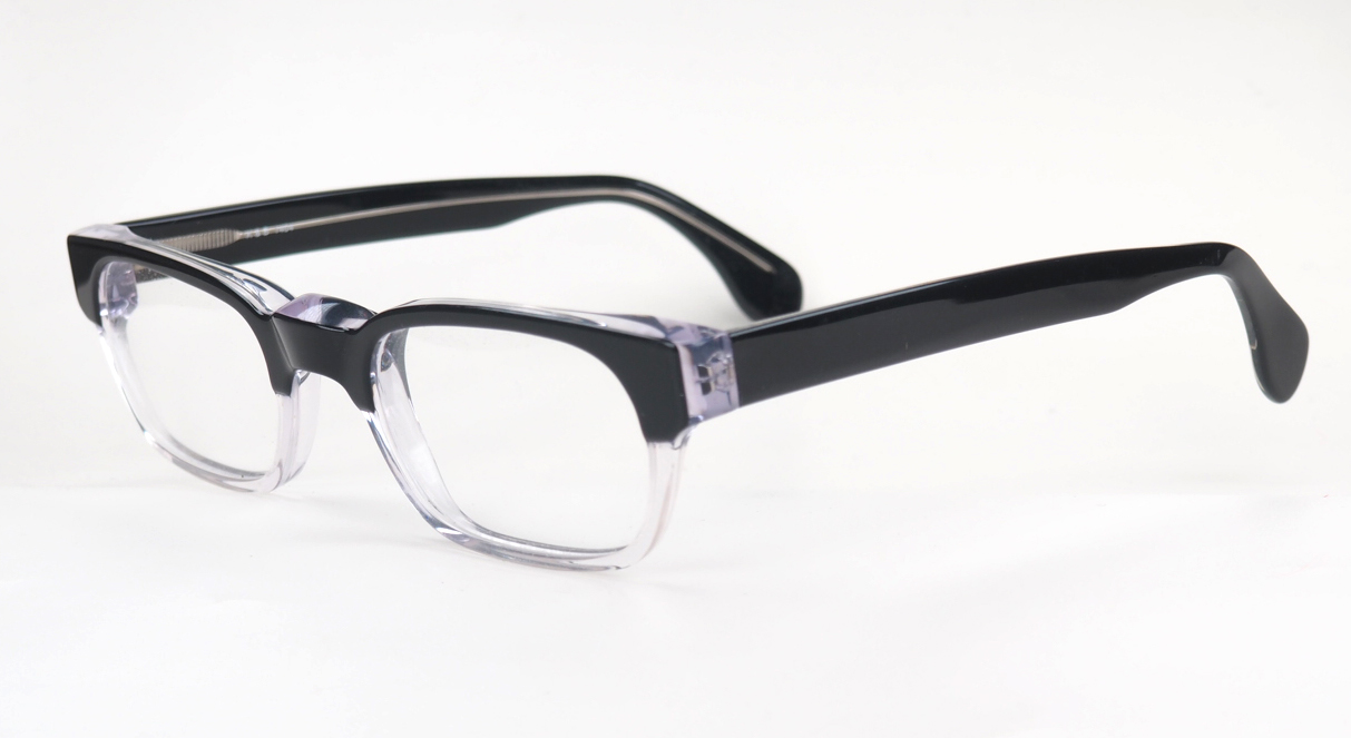 True Vintagebrille browline, halbkaschiert schwarz, 70er Jahre – Bild 2
