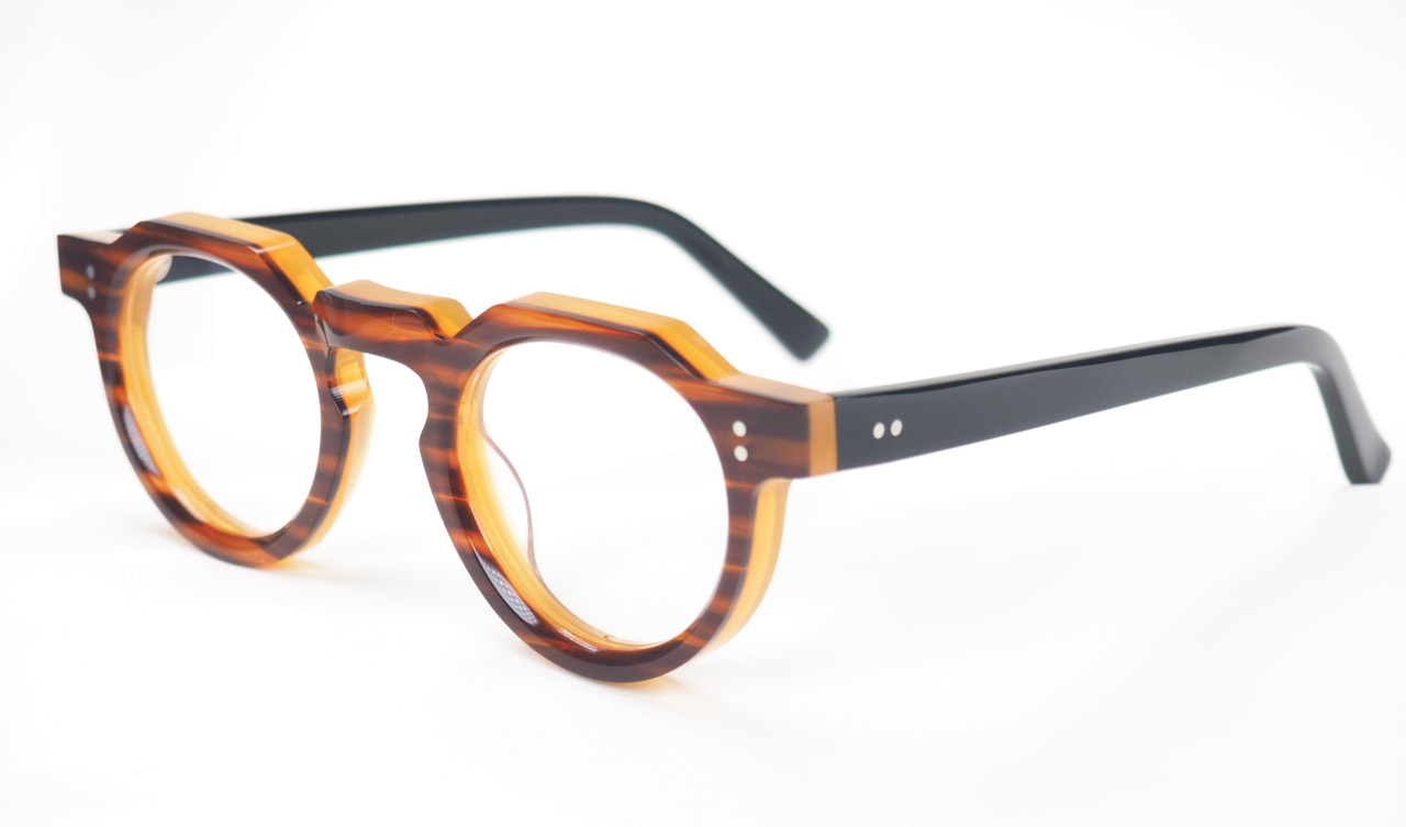 Vintagebrille, Pantobrille aus Sandwich-Acetat – Bild 2